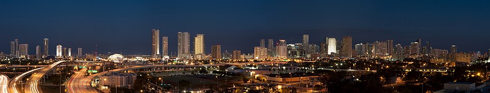 The Downtown Miami skyline